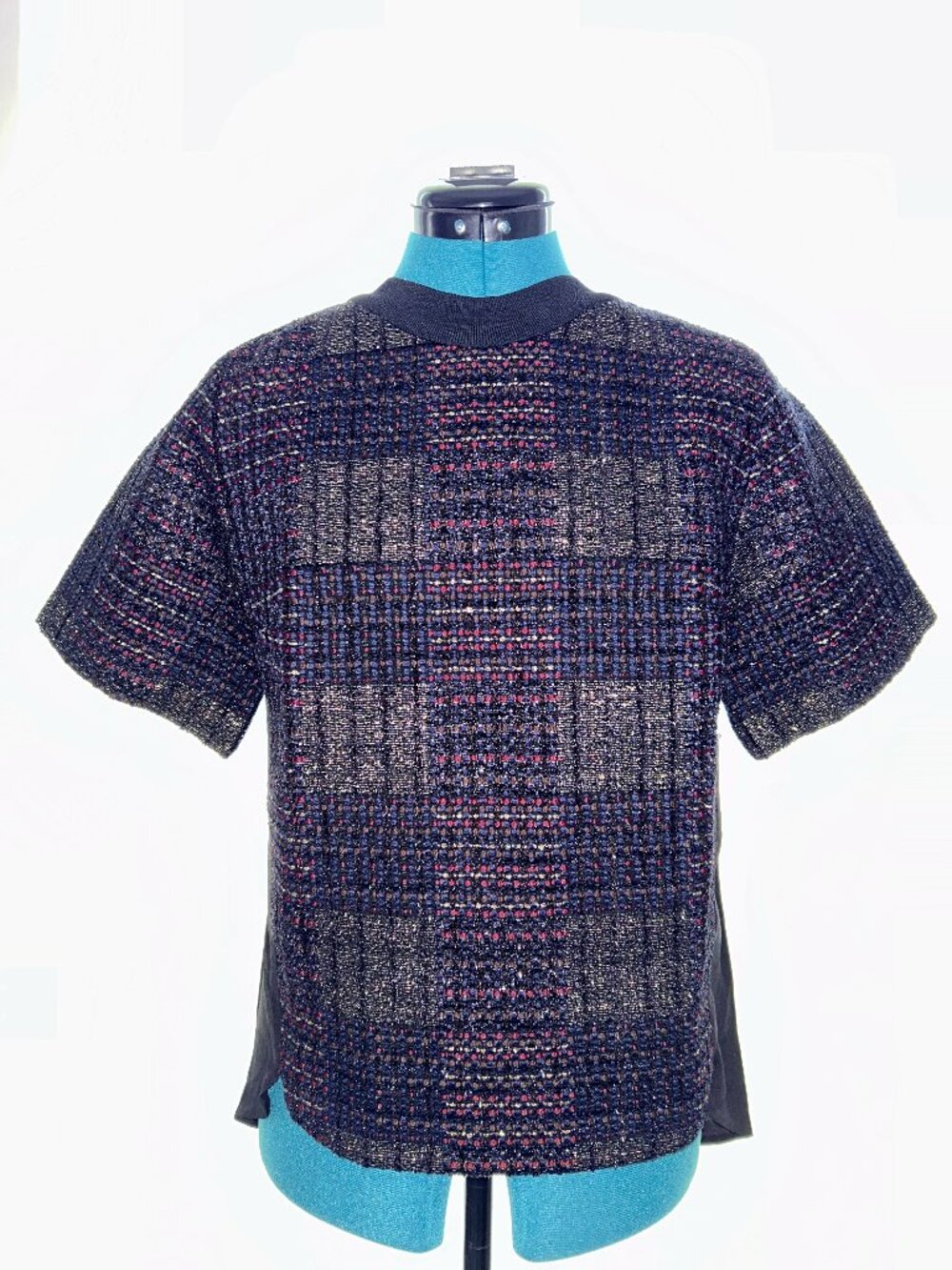 Phillip Lim black, gold, blue and red embroidered top, Size 2